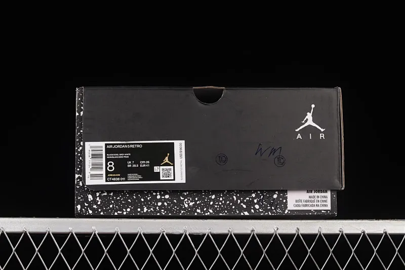 All categories Air Jordan Jordan series basketball shoes Air Jordan 5 foreign trade version Air Jordan 5 Retro "Oreo" AJ5 Joe 5 cement gray CT4838-011